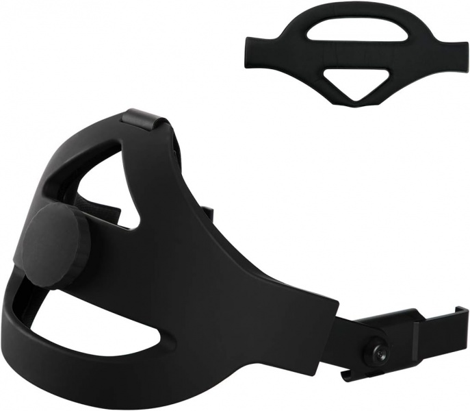 File:Ermorgen Adjustable VR Headband for Quest with Non-Slip Design and Head Cushion - Black image1.jpg