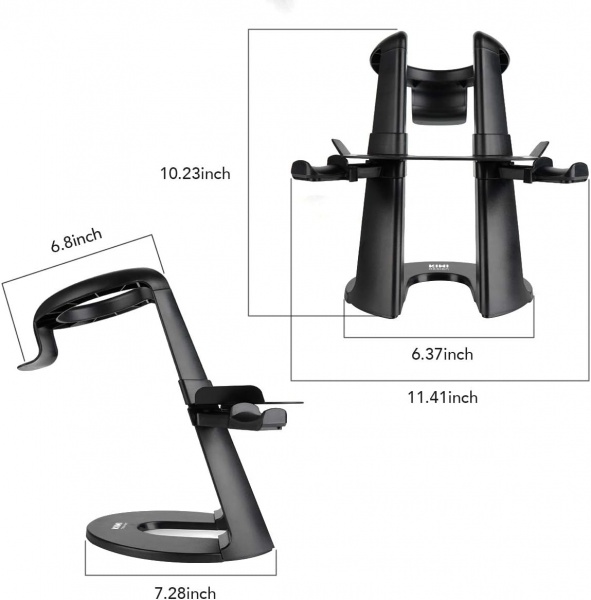 File:KIWI design VR Stand Compatible with Quest 2-Rift-Rift S-GO-HTC Vive-Vive Pro-Valve Index-Quest VR Headset and Touch Controllers (Black) image3.jpg