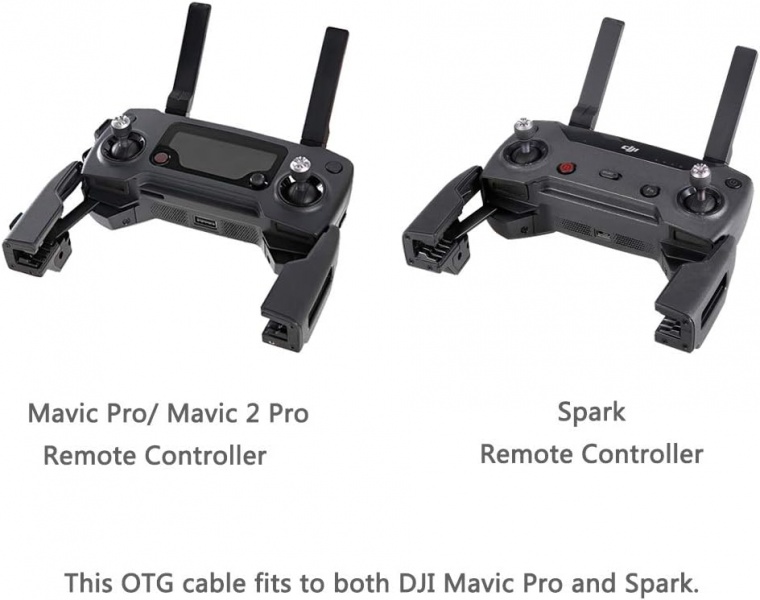 File:AxPower OTG Micro USB to iPhone iOS Cable 1ft Connector for DJI Spark Mavic Mini Mavic Pro Mavic 2 Pro Zoom Air Reverse Data Cable for iPhone 7 8 X image2.jpg