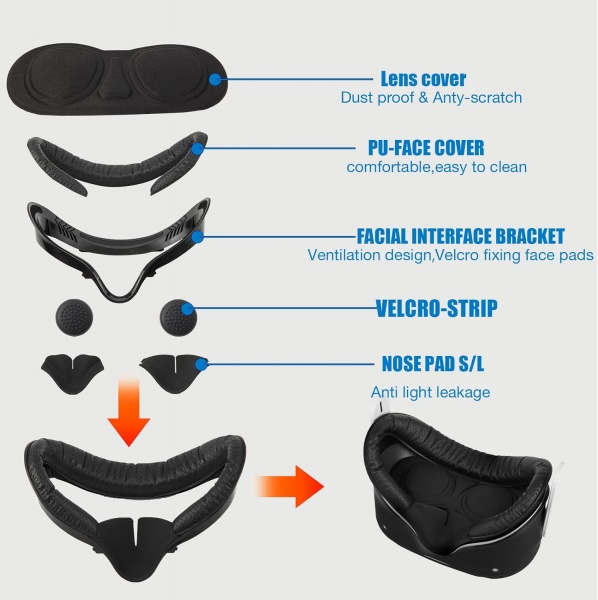 File:Meta-Meta Quest 2 Accessories 5-in-1 Set- VR Controller Grip & Shell Cover, Facial Interface Bracket - Black image4.jpg