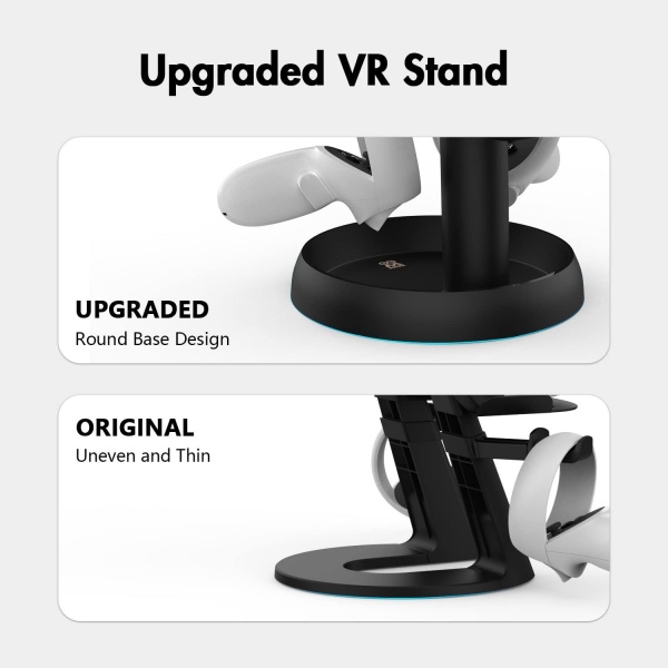 File:AMVR Stand Holder for Meta Quest 2-Quest Pro-PSVR2-Pico 4 - Universal VR Headset Display Dock with 2 Touch Controllers Hanger Station image7.jpg