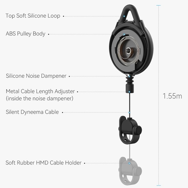 File:KIWI Design Pro VR Cable Management System, 6-Pack Pulley System for Quest-Rift S-Valve Index-HTC Vive-PSVR Accessories image7.jpg