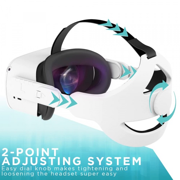 File:Group Vertical VR Straps for Meta Quest 2 Head Strap - Adjustable Headset Straps Secure Fit with Soft Padding and 2 Pt System with Dial Knob - Premium Replacement Gaming VR Accessories image3.jpg