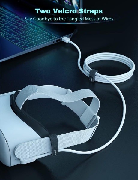 File:Klatre 10ft USB 3.0 to USB C Link Cable for Meta Quest 2 and Meta Quest Pro VR Headsets image5.jpg