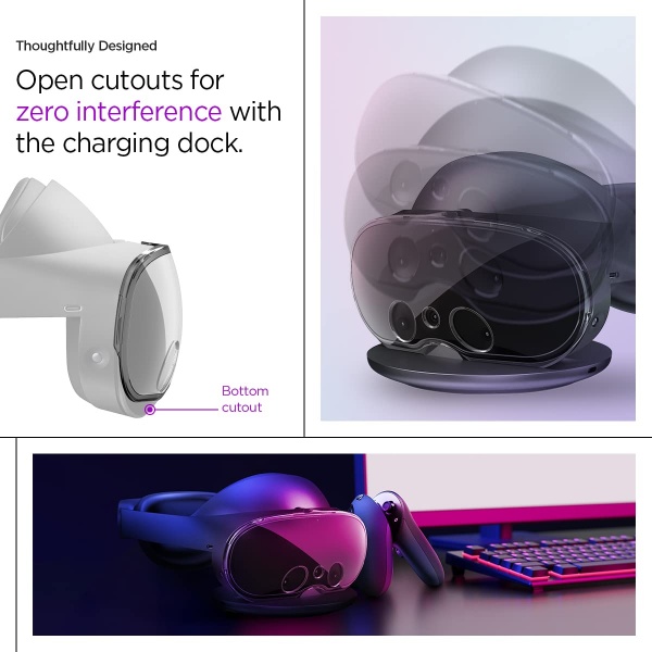 File:Spigen Ultra Hybrid Pro Lens Cover for Meta Quest Pro VR - Dust and Scratch Resistant - Crystal Clear image2.jpg