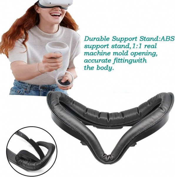 File:VR Facial Interface Bracket PU Leather Foam Face Pad Replacement Protective Lens Cover for Meta Quest 2 VR Headsets Comfortable Sweat-Proof image3.jpg