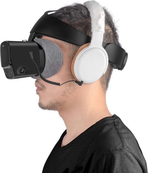 File:Globular Cluster VR Headphones for Meta Quest 2 & Rift S - Stereo Bass, Short Elastic Cable, Comfortable Pad & Cover image2.jpg