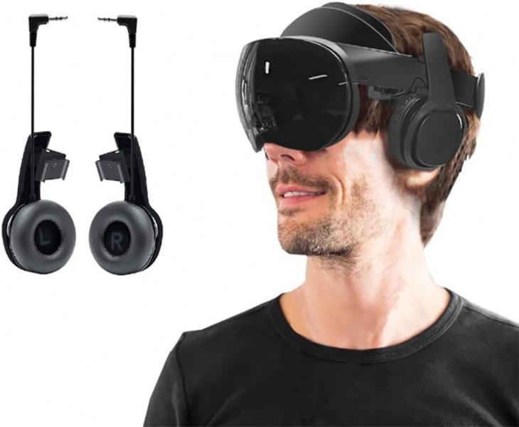 File:Globular Cluster Stereo VR Headphones for Meta Quest Pro - Clip On Design Easy to Install and Remove- Clip Point and Arm Angle Adjustable image7.jpg