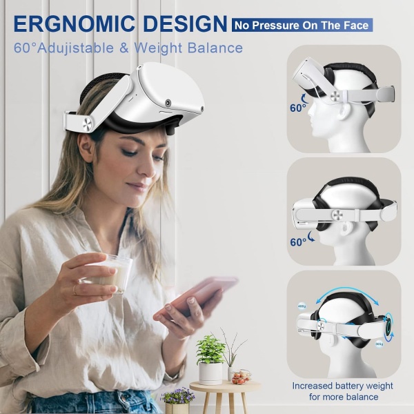 File:Binrrio Adjustable Head Strap with 10000mAh Battery for Meta Quest 2, Includes Lens Protector Cover image4.jpg