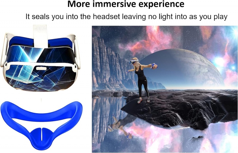 File:Clean VR 3-in-1 Meta Quest 2-Meta Accessories Set- Anti-Leak Face Cover, Non-Slip Grip Covers, Sweatproof Decal Skin (Space Blue) image4.jpg