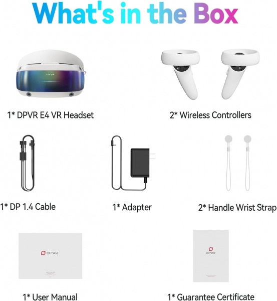 File:DPVR E4 VR Headset for PC with Controller - 3664x1920 Resolution, 116° FOV, 120Hz Refresh Rate, 6 DoF Tracking, Lightweight (280g), Supports SteamVR Games image7.jpg