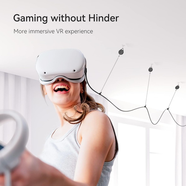 File:KIWI Design Pro VR Cable Management System, 6-Pack Pulley System for Quest-Rift S-Valve Index-HTC Vive-PSVR Accessories image3.jpg
