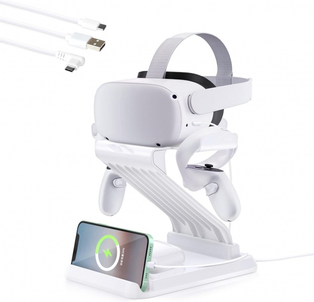 File:VR Stand 3 in 1 Multi-Function Display Charging Dock and Organizer for Meta Quest 1-2 Oculus Rift S image1.jpg