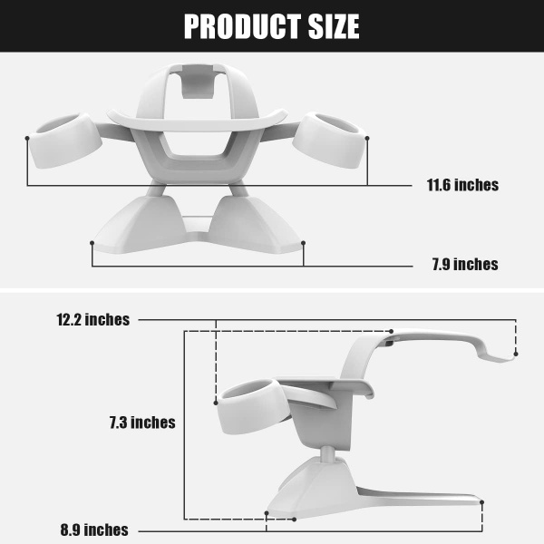 File:Dollox White VR Stand - Compact Storage & Display Holder for Meta Quest 2, Rift, Valve Index Headsets & Controllers image5.jpg