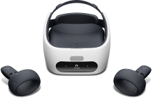 HTC Vive Focus Plus headset and controllers.