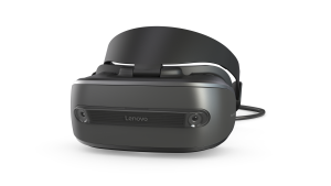 Front view of the Lenovo Explorer headset, in an official 2017 product image.