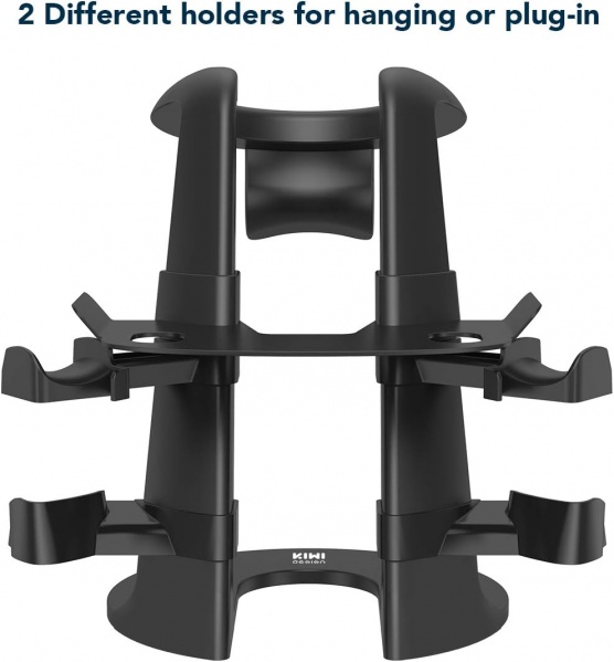 File:KIWI design VR Stand Compatible with Quest 2-Rift-Rift S-GO-HTC Vive-Vive Pro-Valve Index-Quest VR Headset and Touch Controllers (Black) image2.jpg
