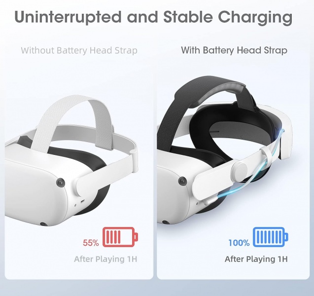 File:BINBOK Adjustable VR Head Strap with 8000mAh Battery Pack for Meta Quest 2 - Lightweight, Fast Charging, and Ergonomic Design image3.jpg