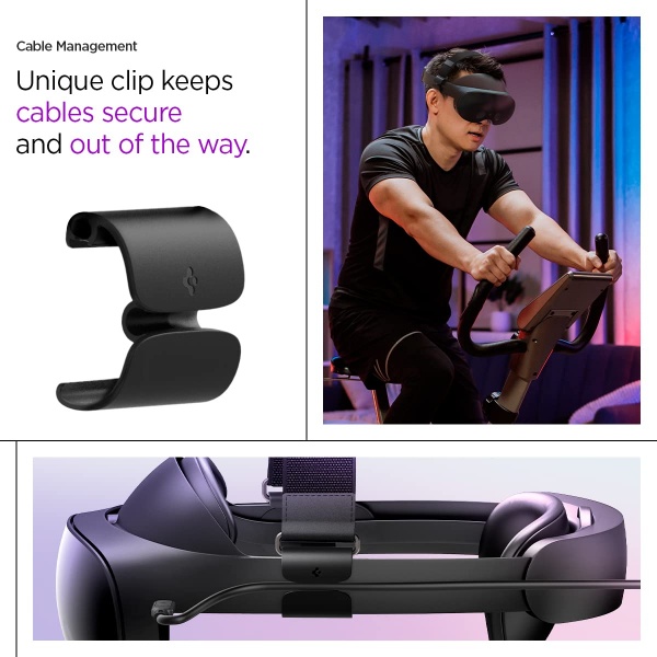 File:Spigen DR200 Adjustable Head Strap for Meta Quest Pro VR Gaming Headset - Comfortable, Lightweight, Black image4.jpg