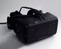 Oculus Rift DK2 with infrared tracking LEDs visible.