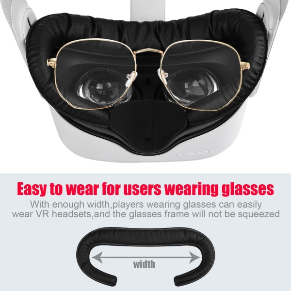File:TechKen Upgraded Quest 2 Face Cushion Pad with Foam Replacement and Lens Protector, Sweatproof and Air-Circulation Design image5.jpg