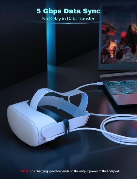 File:Klatre 10ft USB 3.0 to USB C Link Cable for Meta Quest 2 and Meta Quest Pro VR Headsets image3.jpg