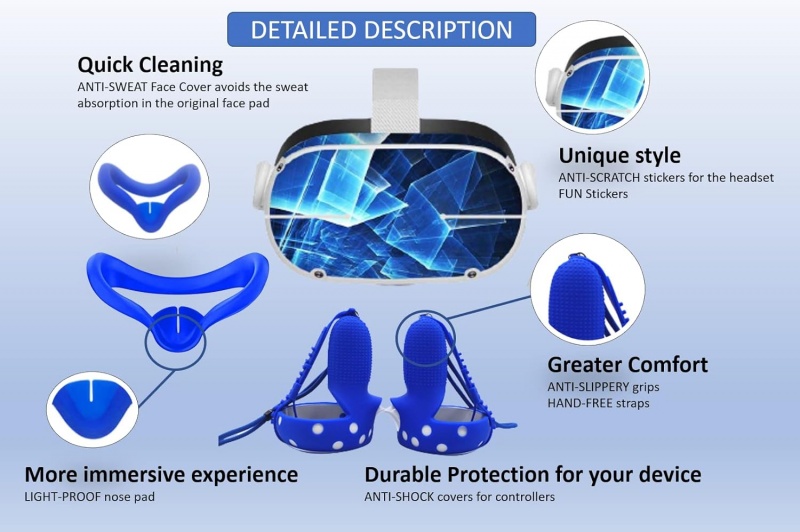 File:Clean VR 3-in-1 Meta Quest 2-Meta Accessories Set- Anti-Leak Face Cover, Non-Slip Grip Covers, Sweatproof Decal Skin (Space Blue) image3.jpg