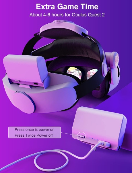 File:LoqdiVR Battery Head Strap for Meta Quest 2-7000mAh Replaceable Battery Extend Playtime image6.jpg
