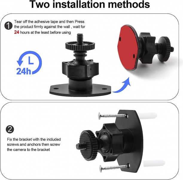 File:Wall Mount 1-4 Screw Mini Tripod Stand Holder for Valve Index-HTC Vive-Vive PRO Base Station-Equipped with Strong Double- Sided Adhesive and Screw Set-Drill or Adhensive at Your Own Choice image5.jpg