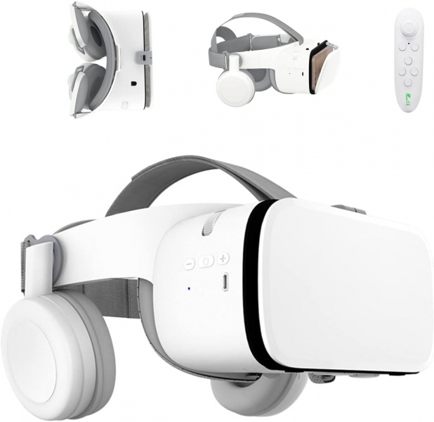 File:Welfiit 3D VR Headset with Remote Controller - Foldable VR Glasses for Movies, Games - Compatible with iOS, Android, iPhone 13, Samsung Galaxy image1.jpg