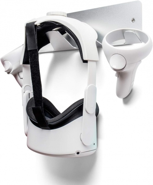 File:CNBEYOUNG Metal VR Headset Wall Mount Storage Stand Hook Compatible with Quest 2 Pro Quest 3 image2.jpg