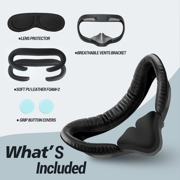 File:Meta Quest 2 VR Face Pad Set - Anti-Fogging, Sweatproof PU Leather Cushions with Fitness Facial Interface Bracket - 2pcs Replacement Accessories by Hanpusen image7.jpg