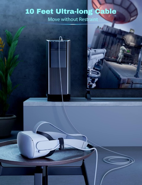 File:Klatre 10ft USB 3.0 to USB C Link Cable for Meta Quest 2 and Meta Quest Pro VR Headsets image4.jpg