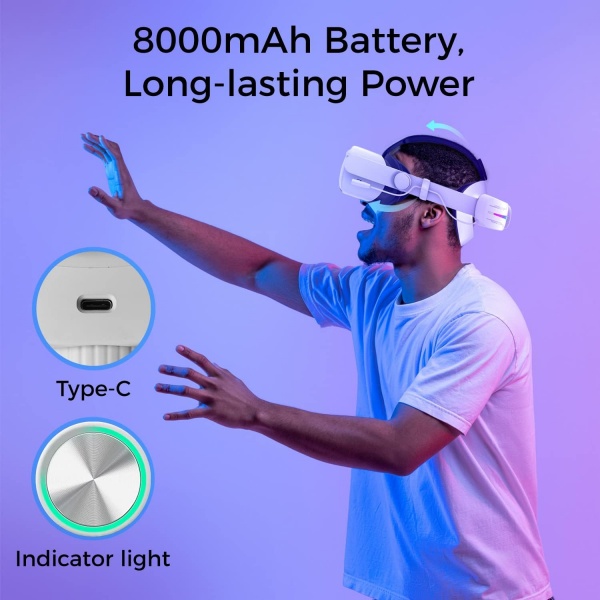 File:Sonicgrace Quest 2 Adjustable Head Strap with 8000mAh Battery - Comfortable, Sweatproof, and Extendable Playtime image6.jpg