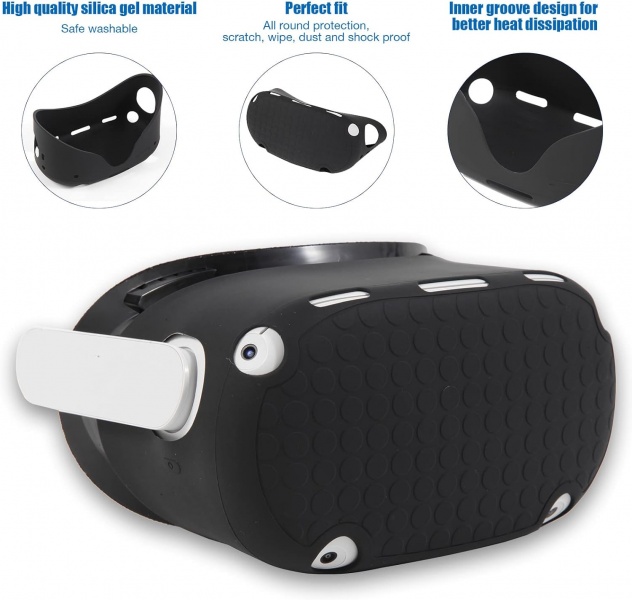 File:Meta-Meta Quest 2 Accessories 5-in-1 Set- VR Controller Grip & Shell Cover, Facial Interface Bracket - Black image3.jpg