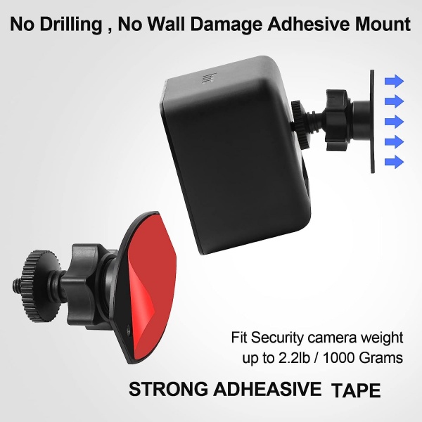 File:Wall Mount 1-4 Screw Mini Tripod Stand Holder for Valve Index-HTC Vive-Vive PRO Base Station-Equipped with Strong Double- Sided Adhesive and Screw Set-Drill or Adhensive at Your Own Choice image4.jpg