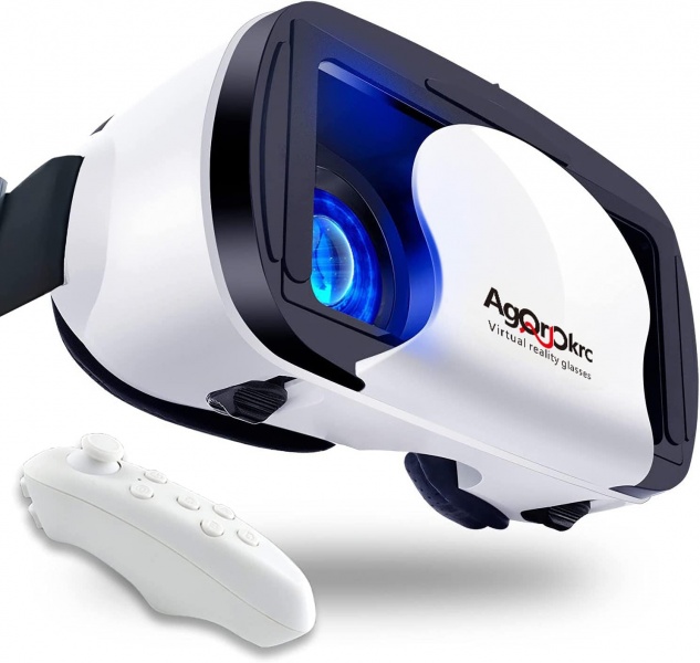 File:AgQrDkrc Adjustable VR Headset with Controller, HD Blu-ray Eye Protection, Compatible with 5-7 Inch Smartphones image1.jpg