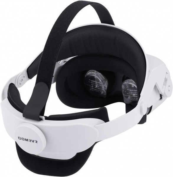 File:GOMRVR Adjustable Halo Strap for Meta Quest1-Quest 2 Head Strap with a Comfortable Back Big Cushion The Design balances Weight Reduces Facial Pressure -Virtual Reality Accessories (White) image3.jpg