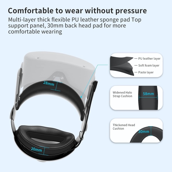 File:Weless Adjustable Head Strap for Meta Quest 2 - Sweatproof, Enhanced Support, Compatible with PC image3.jpg