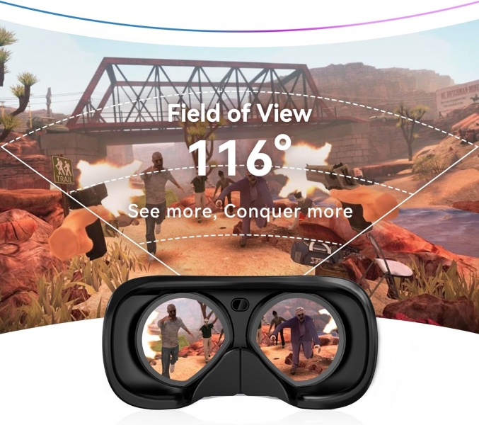 File:DPVR E4 VR Headset for PC with Controller - 3664x1920 Resolution, 116° FOV, 120Hz Refresh Rate, 6 DoF Tracking, Lightweight (280g), Supports SteamVR Games image4.jpg