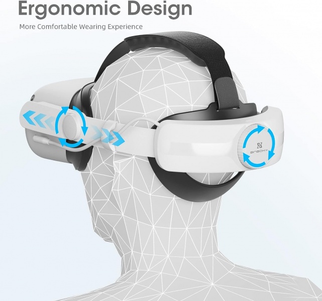 File:BINBOK Adjustable VR Head Strap with 8000mAh Battery Pack for Meta Quest 2 - Lightweight, Fast Charging, and Ergonomic Design image5.jpg