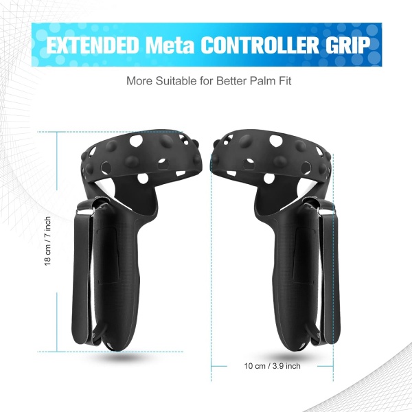 File:Hosioe Anti-Slip Silicone Controller Grip Cover for Meta-Meta Quest 2, Adjustable Wrist Strap, Easy Battery Replacement, VR Accessory image6.jpg