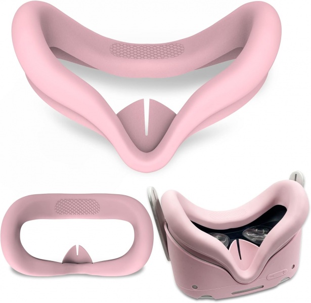 File:JYMEGOVR Meta Quest 2 Silicone Cover Set - Protective VR Accessories, Soft Shell Skin, Controller Grips & Face Cover - Pink image5.jpg