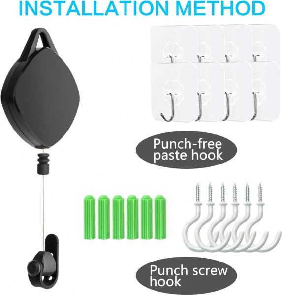 File:VR Cable Management(6 Packs) Retractable Ceiling Pulley System for Meta Rift-Rift S-HTC Vive-Vive Pro Data Charging Wire for Quest2-Quest-GO-Valve Index VR Accessories (Black) image5.jpg
