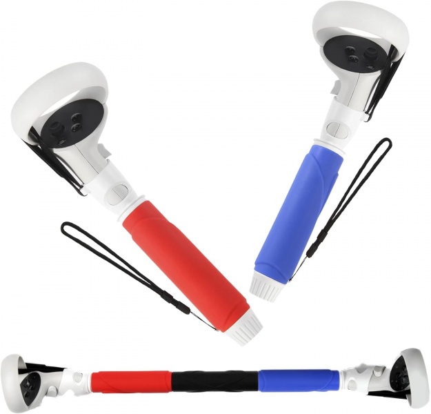 File:OOAVR Upgraded VR Dual Handles and Long Stick Handle Extension Grips for Meta-Meta Quest 2 Controller Playing VR Beat Saber Games image1.jpg
