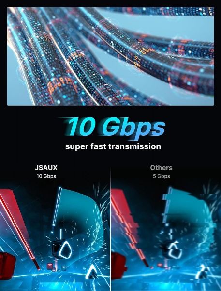 File:JSAUX Link Cable 16 FT Compatible with Meta Quest 2 Accessories【 Charging While Playing image5.jpg