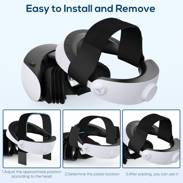 File:FYOUNG Adjustable Head Straps for PS VR2 Headset - Lightweight, Skin-Friendly & Detachable Support Accessory image2.jpg