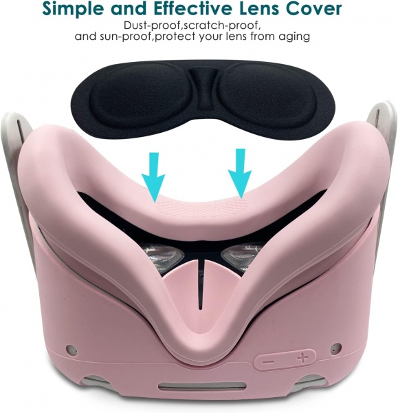 File:JYMEGOVR Meta Quest 2 Silicone Cover Set - Protective VR Accessories, Soft Shell Skin, Controller Grips & Face Cover - Pink image4.jpg