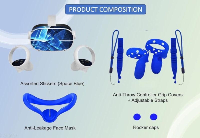 File:Clean VR 3-in-1 Meta Quest 2-Meta Accessories Set- Anti-Leak Face Cover, Non-Slip Grip Covers, Sweatproof Decal Skin (Space Blue) image2.jpg