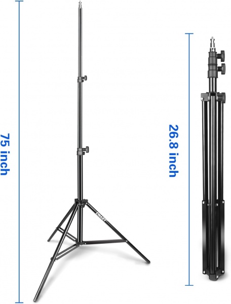 File:EMART VR Tripod Stand 2-Pack, HTC Vive & Meta Rift Sensor Compatible, Adjustable 26.8-75 Inches, Aluminum & Rubber Construction image2.jpg